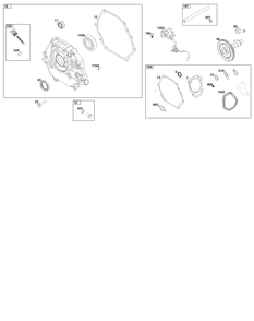Crankcase Cover/Sump And Lubrication Group Diagram and Parts List for 25T237-0036-H5 200000 - 399999 Briggs and Stratton Engine